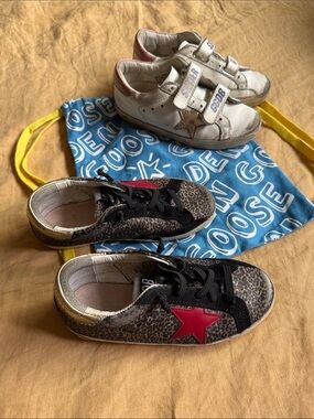 2 pairs of Little Girl GOLDEN GOOSE sneakers Sz 27 & 28 ⭐️⭐️⭐️
